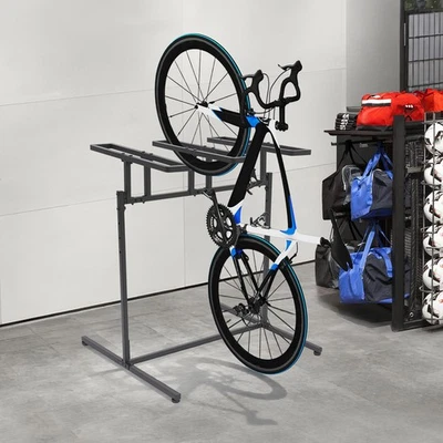 Estante organizador de almacenamiento de bicicletas de metal de altura ajustable de 5 ranuras Foto 1 de 4