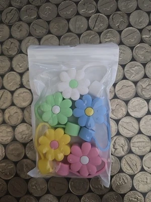 5 Pcs Stanley Cup Straw Cover Flower, 10Mm Straw Covers Topper for Stanley 40 Oz - Image 1 of 2