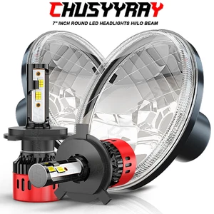 Ajuste 1950-1957 para Chevy Bel Air Par 7" pulgadas Redondo LED Proyector HI/LO - Imagen 1 de 12