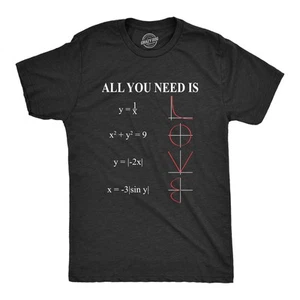 Camiseta Para Hombres All You Need Is Love Equation Divertida Camiseta Nerd Matemática - Imagen 1 de 8