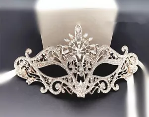 Masquerade Mask for Women, Crystal Mask Rhinestone, Venetian Party, Evening Prom - Picture 1 of 1
