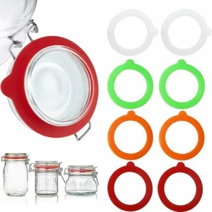 Silicone Replacement Gasket Airtight Rubber Seals Rings For Mason Jar Lids^ - Picture 1 of 14
