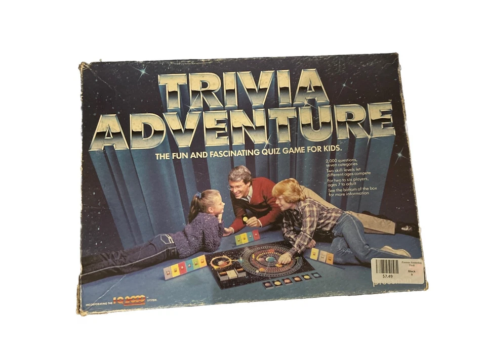 Trivia Adventure Vintage Board Game 1983 Pressman IQ 2000 Quiz Game  - Image 1 of 1