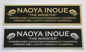 Naoya Inoue nameplate for signed boxing gloves trunks photo or case  - Picture 1 of 2