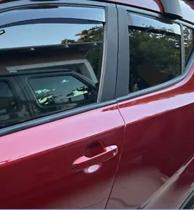 fit:2015-2019 Infiniti Q70L 6Pc Pillar Post Trim Cover Carbon Fiber Matte Black - Picture 1 of 3