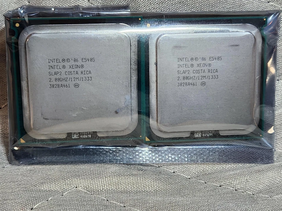 MATCHING PAIR Intel Xeon Quad Core E5405 2.00GHz SLAP2 12MB/1333 Socket LGA 771 - Image 1 of 1