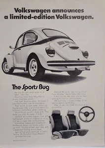 1973VW Volkswagen Stampa Originale Ad Synchro Stick Shift Oversize Pneumatici Radiali - Foto 1 di 1
