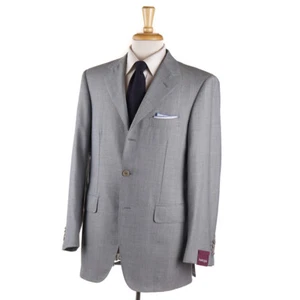 Sartoria Partenopea Classic-Fit Light Gray-Blue Woven Wool Suit 40R (Eu 50) NWT - Picture 1 of 10