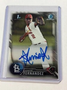 Junior Fernandez Bowman 2016 cromo automático RC #BCAP-JF - Imagen 1 de 2
