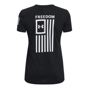 Under Armour 1370814 Women's UA Freedom Flag T-Shirt Short Sleeve Tee - Picture 1 of 20