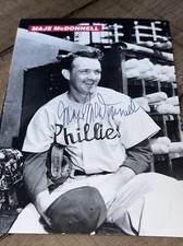 Maje McDonnell Autographed Signed 1991 Team Issued 4x6 Postcard Phillies