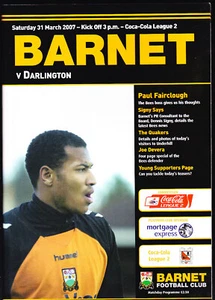 2006/07 Barnet V Darlington 31-03-2007 League 2 - Bild 1 von 1