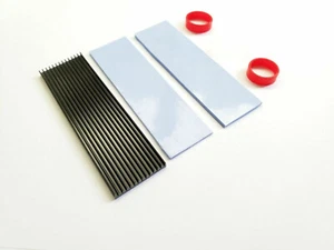 M.2 NVME SSD Aluminum Radiator Heatsink Cooling Fin with Thermal Pads 72*22*3mm - Picture 1 of 8