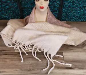 Mer Sea Travel Wrap Strickschal Ombre BLUSH Mauve Creme Decke Schal Damen OS - Bild 1 von 7