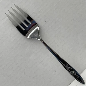 Oneida Community My Rose Medium Serving Fork Stainless 8.4" Betty Crocker Glossy - Picture 1 of 5
