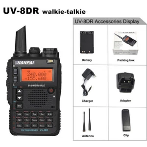 NUOVO Walkie Talkie UV-8DR 5W 128CH FM Tri Band VHF/UHF radioamatore bidirezionale - Foto 1 di 9