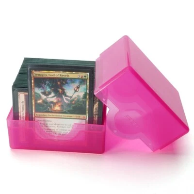 BCW Card Deck Box Spectrum Prism Case MTG Pokemon & More Storage Fuchsia Pink - Image 1 of 4