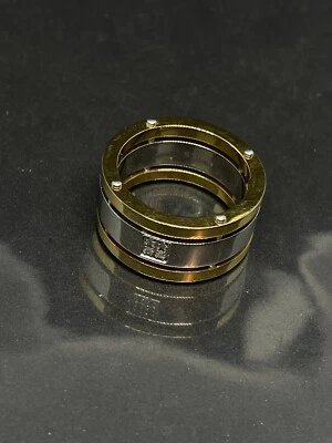 Men’s 2 Tone Stainless Steel Diamonds 9.75 Wedding Anniversary Band Ring - Image 1 of 4