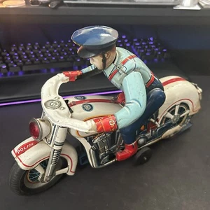 1957 MODERN TOYS MASUDAYA JAPAN INDIAN MOTORCYCLE POLICE HIGHWAY PATROL - Picture 1 of 8