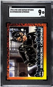1992 OPC Batman Returns CATWOMAN #4 SGC 9 Mint Michelle Pheifer RC Topps Tough - Picture 1 of 2