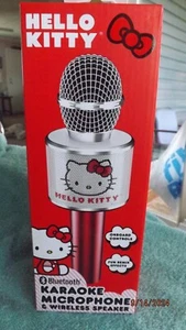 Hello Kitty Bluetooth Karaoke Microphone & Wireless Speaker Red--NIB - Picture 1 of 1