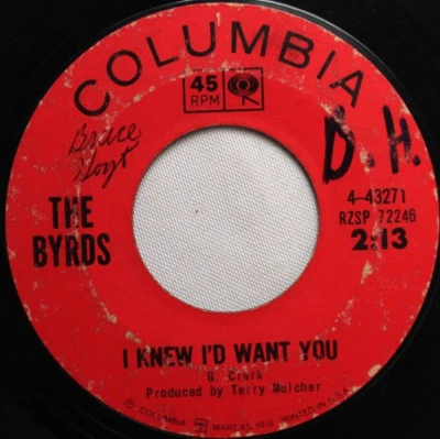 THE BYRDS MR TAMBOURINE MAN / I KNEW I'D WANT YOU 45 7" RECORD *QUICK SHIP* - Image 1 of 2