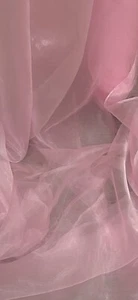 Baby Pink Organza Fabric 58'' PRICE PER METER - Picture 1 of 2
