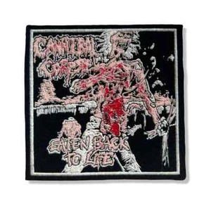 90s CANNIBAL CORPSE - EATEN BACK TO LIFE RUBBER VINTAGE PATCH DEATH METAL ASPHYX - Bild 1 von 1
