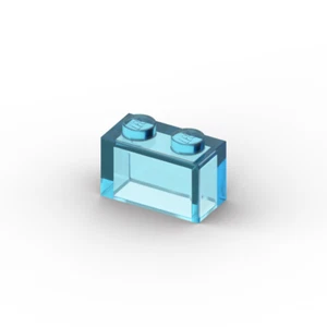 Lego 10x Basic Stein 1x2 bricks 3065 transparent hellblau trans-light blue - Picture 1 of 1