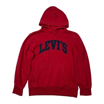 Sudadera con Capucha Pullover Logo Bordado Levi’s Unisex Jóvenes Niños Roja Mediana Foto 1 de 4
