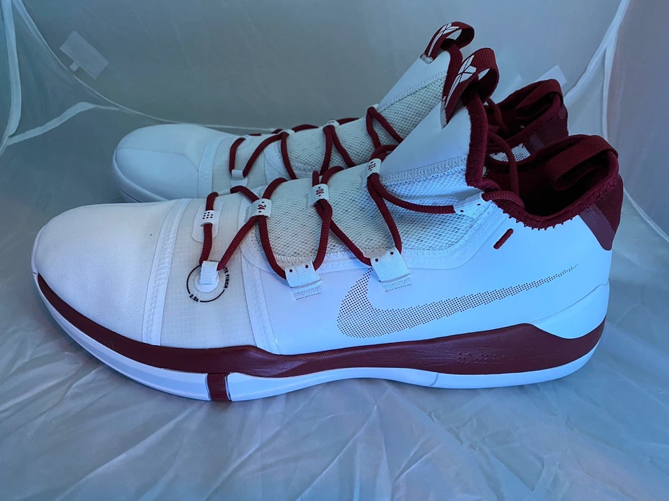 耐克 Kobe AD TB 白色和栗色 16.5 码 AT3874-109 罕见 — 第 1/4 张图片