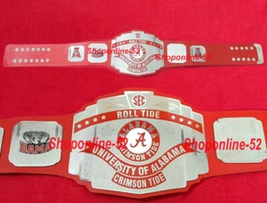 Alabama Crimson Championship Title Adult Size Belt 2MM - Picture 1 of 5