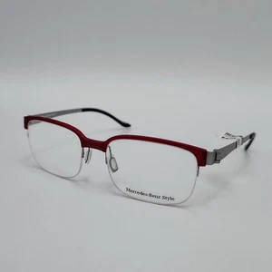 Mercedes-Benz Style Eyeglasses Frames M 2051 B 52 17 140 Maroon Half Frame - Picture 1 of 13