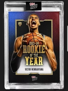 Victor Wembanyama Topps Now 2024 “Rookie Of The Year” VW-6 - Picture 1 of 1