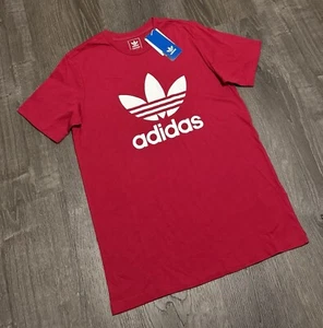New Girls Adidas T Shirt—Big Retro Logo—Red Size Large - Picture 1 of 5