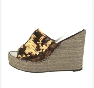 MARC BY MARC JACOBS ALPARGATAS LENTEJUELAS ZAPATOS DE CUÑA - 8,5 Foto 1 de 4