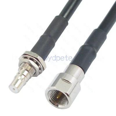 QMA Female to FME Male RG58 RG58U Shield Braid Coaxail RF Cable Kable 50ohms Lot - Image 1 of 4