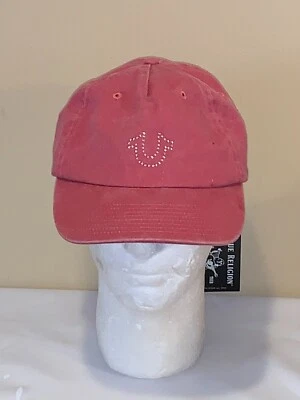 GORRA DE BÉISBOL TRUE RELIGION CRYSTAL HORESHOE ROJA LAVADA ¡¡NUEVA + ETIQUETAS!! ¡ALGODÓN! Foto 1 de 4