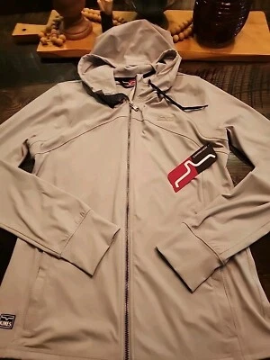 Chaqueta softshell de nailon gris con cremallera frontal Lovell XXL #318 NUEVA CON ETIQUETAS Kimes Ranch para mujer Foto 1 de 4