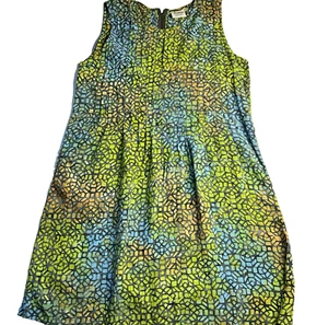 Go Fish Artsy Watercolor Summer Women Dress L Travel Vacation Beach - Picture 1 of 10
