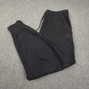 Nike Track Pants Mens LARGE black Tech Fleece Activewear Jogger cotton Size L - Picture 1 of 11