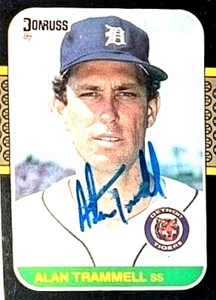 Alan Trammell Hand Autographed Baseball Card Detroit Tigers - Picture 1 of 1