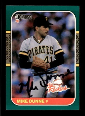 1987 Donruss The Rookies #38 Mike Dunne HAND SIGNED AUTO - Image 1 of 2