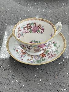 Large Minton Chinese Tree Cup & Saucer cc1840s