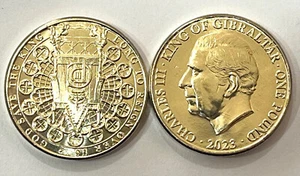 GIBRALTAR 1 libra 2023 S/C CORONACIÓN One pounds CHARLES III CORONATION - Picture 1 of 1