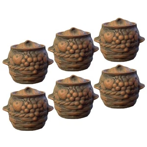 Set di pentole in ceramica 6 pz pentole casseruole pentola da cucina pentola uva pentole in ceramica 0,6 L - Foto 1 di 1