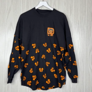 Disney World 2021 Spirit Jersey Mickey Halloween Pumpkin Long Sleeve Women's M - Picture 1 of 4