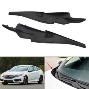 Cubierta de moldura de extensión de capó lateral limpiaparabrisas 2 piezas para Honda Civic 2016-2021 - Imagen 1 de 9