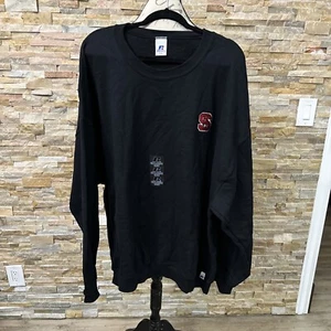 NC State Wolfpack Logo Crew Neck Sweatshirt Black russell athletic Size 3XL - Picture 1 of 3