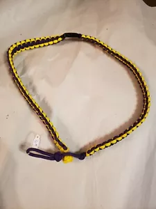 NEW- Neck Lanyard w/break-away clip-Handmade- Paracord 550- Purple/ Yellow - 30" - Picture 1 of 4